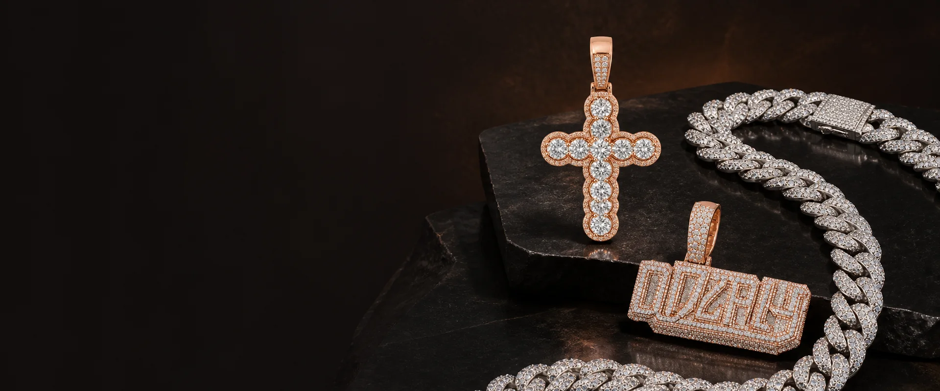 Diamond-set AJ & CO jewellery photographed in Dubai